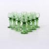 Likörglas, 13 st, grön glasmassa, Trelleborgs Glasbruk