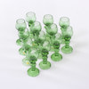 Likörglas, 13 st, grön glasmassa, Trelleborgs Glasbruk