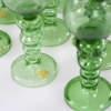 Likörglas, 13 st, grön glasmassa, Trelleborgs Glasbruk