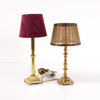 Bordslampor, 2 st, mässing, höjd 46 cm och mindre