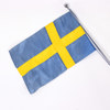 Bordsflagga, märkt Ericsson, höjd 67 cm