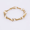 Armband, 18k guld och pärlor, längd 17,5 cm, vikt 7,2 gram