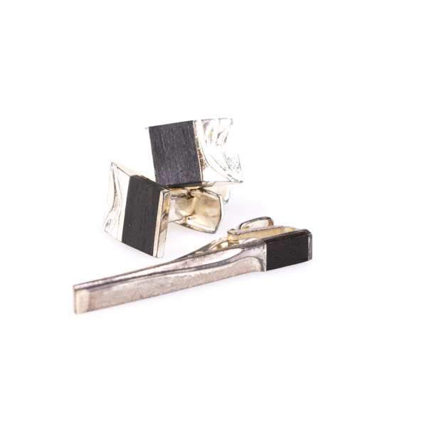 Zoltan Popovits, manschettknappar, slipsnål, sterlingsilver, Lapponia