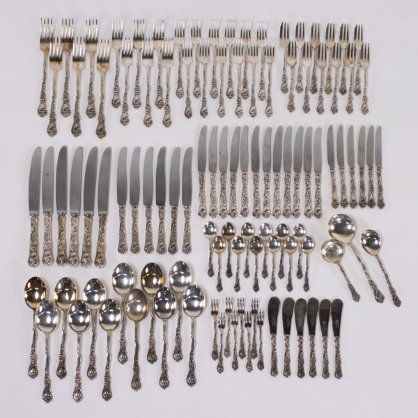 Bestickuppsättning, 107 delar, "Amsterdam", nysilver, Nilsjohan