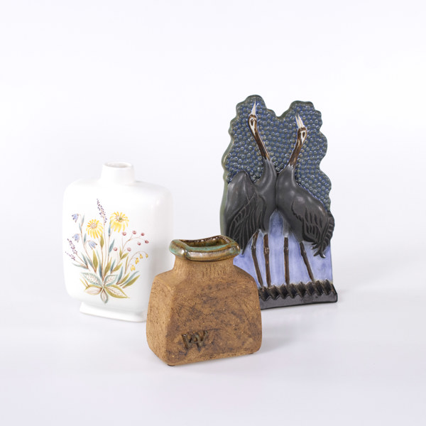 Vaser, väggrelief, Curt M Addin, Ego Stengods, Rörstrand