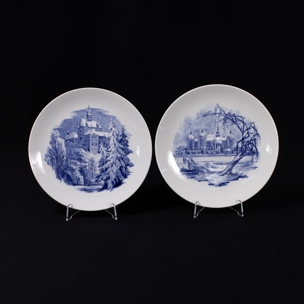 Samlartallrikar, 2 st, Meissen, diameter 26 cm