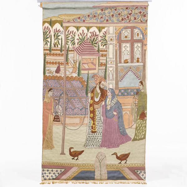 Gobeläng, Gulam Mohidin & Son, Indien, 163x90 cm