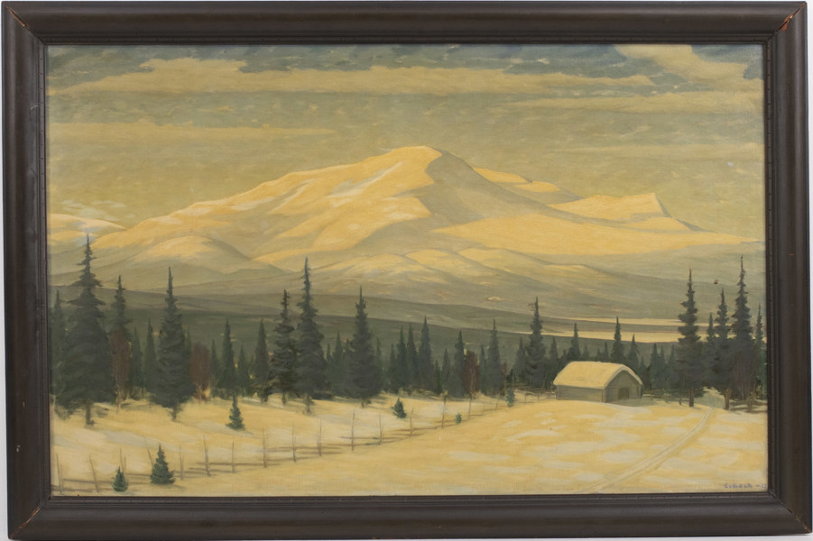 Erik Kock, olja på duk, signerad, 131x88 cm