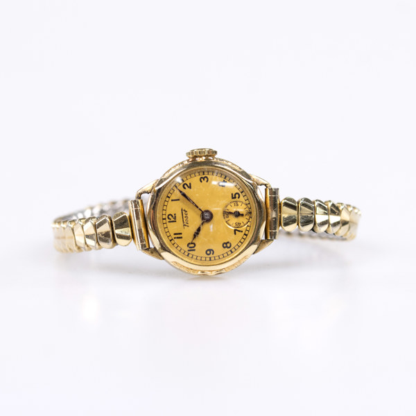 Tissot damur, 22 mm, 14k guld