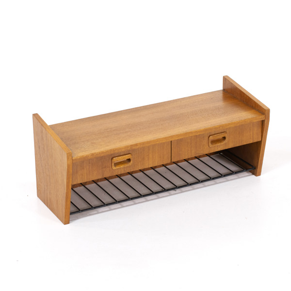 Mindre hylla, teak, stringmodell, bredd 59 cm