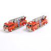 Plåtbilar, 2 st, brandbilar, Daiya, Japan, längd 17 cm