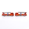 Plåtbilar, 2 st, brandbilar, Daiya, Japan, längd 17 cm