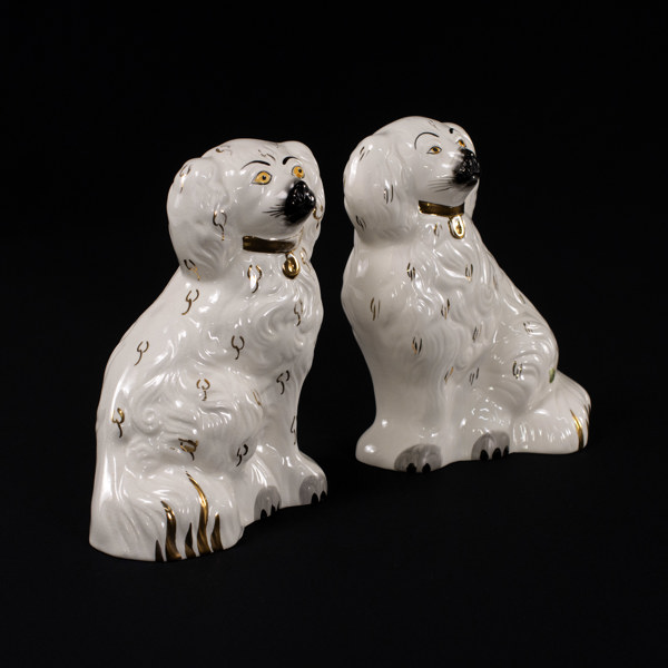 Parhundar, flintgods, tidigt 1900-tal, Beswick, England