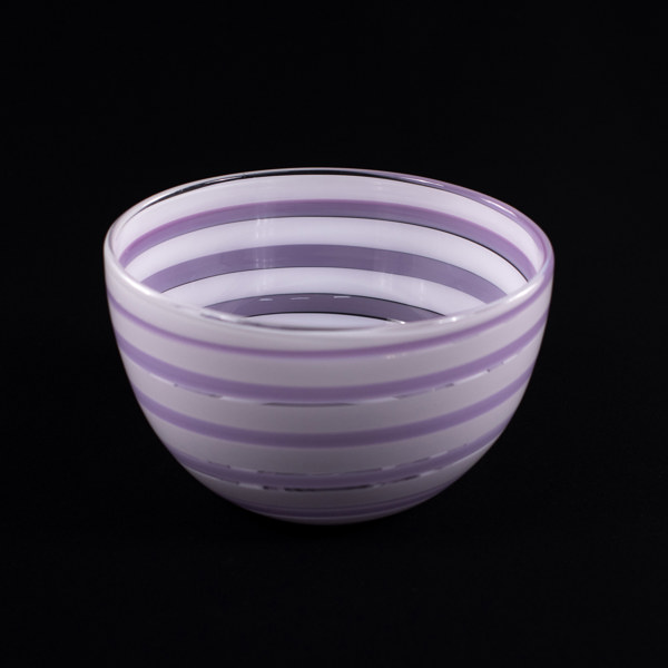 Ingeborg Lundin, skål, "Stripe", Orrefors, höjd 11 cm