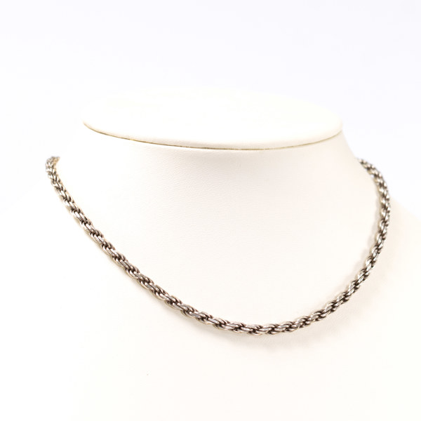 Halsband, sterlingsilver, cordell, längd 38 cm