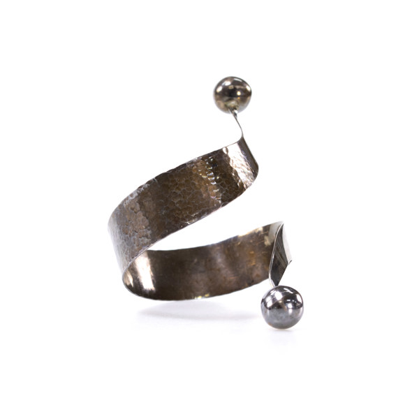 Armring, hamrad dekor, sterlingsilver, 60-tal