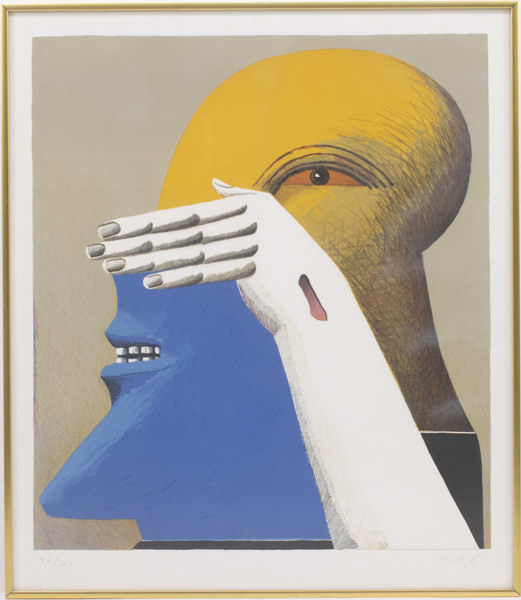 Horst Antes, litografi, 47/200, signerad, 63x72 cm