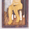 Kristian Holmqvist, relief, "Framför spegeln", signerad, 29 x 52 cm