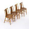 Jan Hallberg, stolar, 4 st, teak och bok, AB Tallåsenstolar