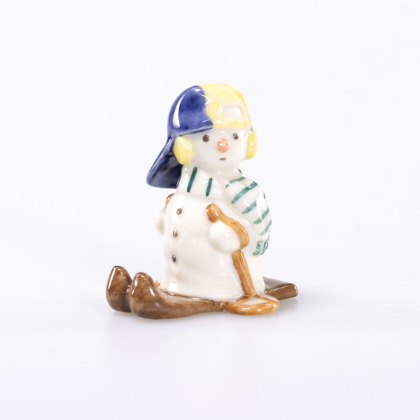 Figurin, snögubbe, 771, Royal Copenhagen, höjd 5,5 cm