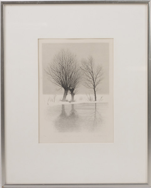 Carin Backmarck, litografi, 18/180, signerad, numrerad 18/180, 42x52 cm