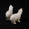 Figuriner, isbjörnar, 2 st, B&G, Royal Copenhagen, höjd 13,5 cm