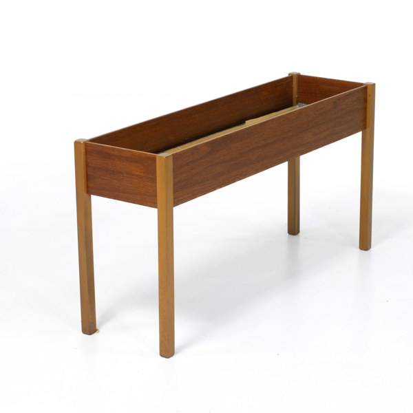 Blombord, teak/bok, 60/70-tal, längd 99 cm