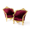 Fåtöljer, ett par, nyrokoko, 1800-tal