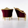 Fåtöljer, ett par, nyrokoko, 1800-tal