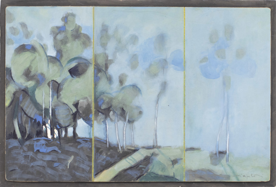 Jussi Taipaleenmäki, blandteknik, signerad, 62x42 cm