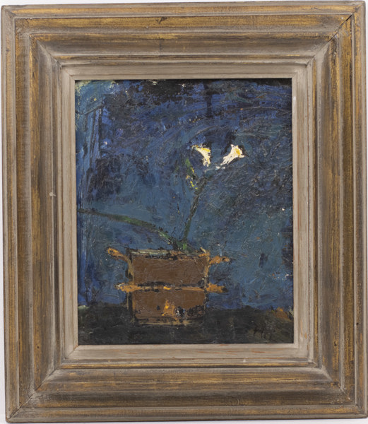 Hans Osvald Larsson, olja på pannå, stilleben, signerad, 38 x 44 cm