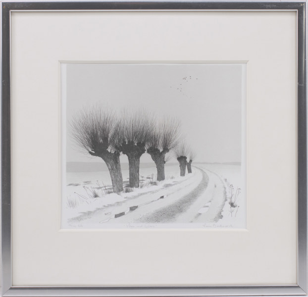 Carin Backmark, litografi, 138/160, signerad, 40x38 cm