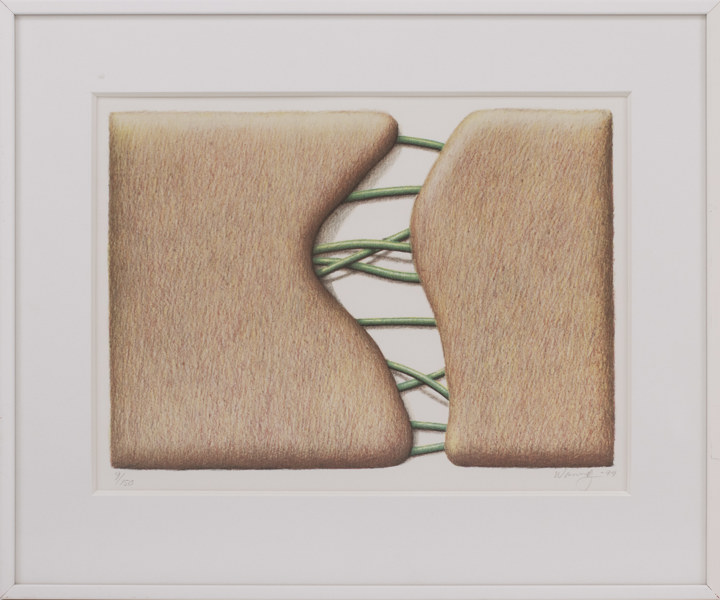 Bertil Warnolf, litografi, 9/150, signerad, 50x42 cm