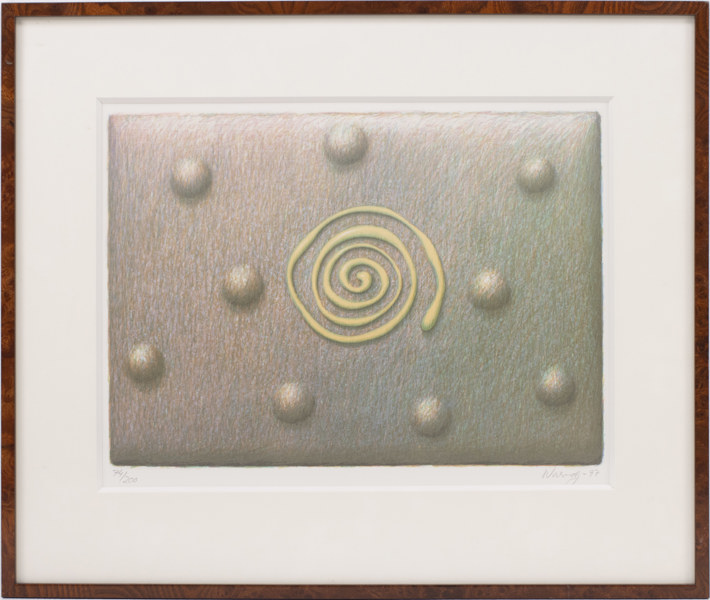 Bertil Warnolf, litografi, 74/200, signerad, 50x42 cm