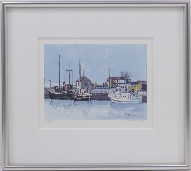 Kjell Wihlborg, litografi, 158/215, signerad, 38x35 cm