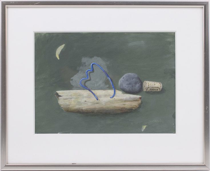 Jan Ekström, gouache, signerad, 48x39 cm