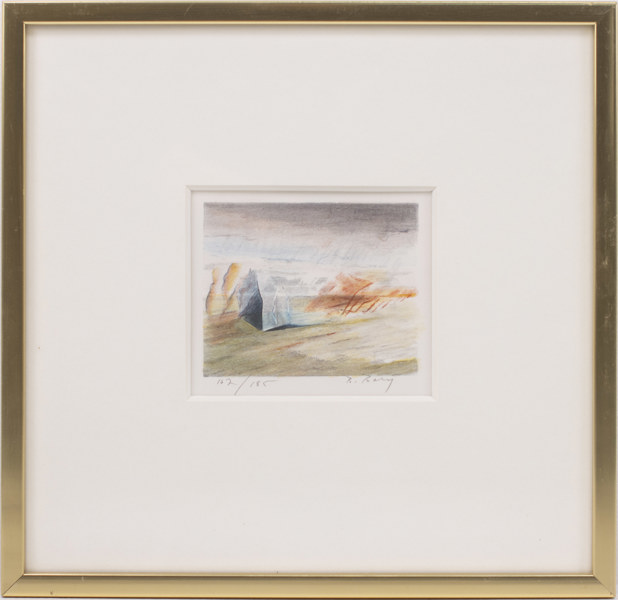 Bertil Berg, litografi, 162/185, signerad, 34x33 cm