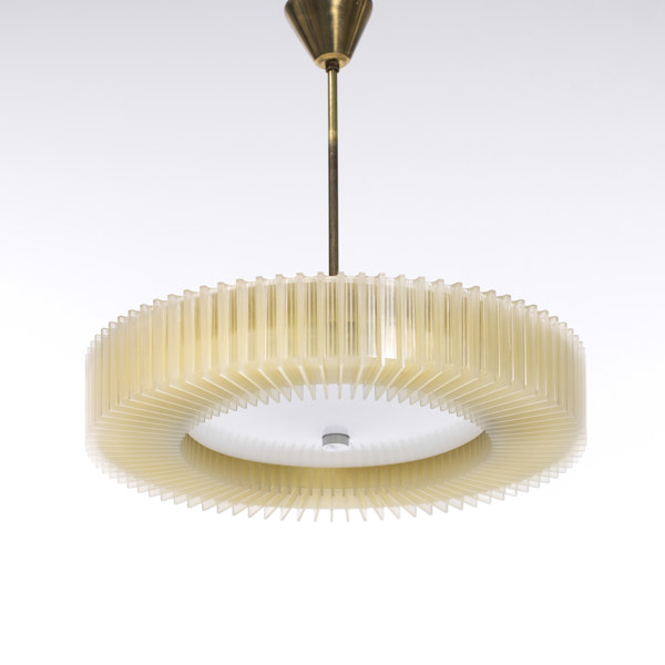 Taklampa, plast, 70-tal, Ø 47 cm