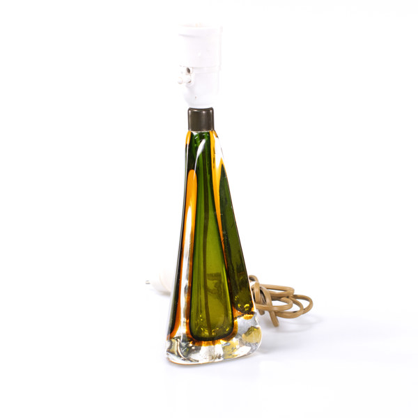 Bordslampa, glas, Murano, Italien, höjd 29 cm