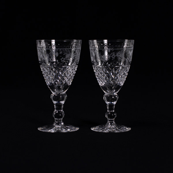 Fritz Kallenberg, vinglas, 2 st, "Elvira Madigan", Kosta