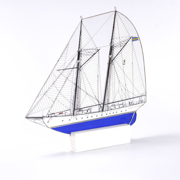 Jonas Hallner, skulptur, blyglas, höjd 43 cm