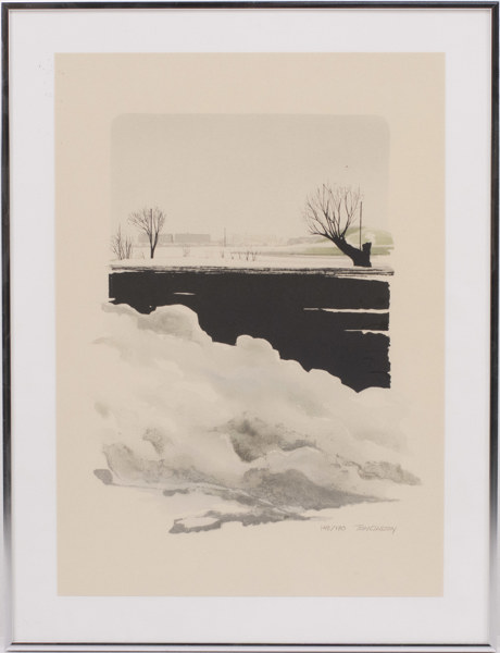 Tom Olsson, litografi, 149/170, signerad, 39x51 cm