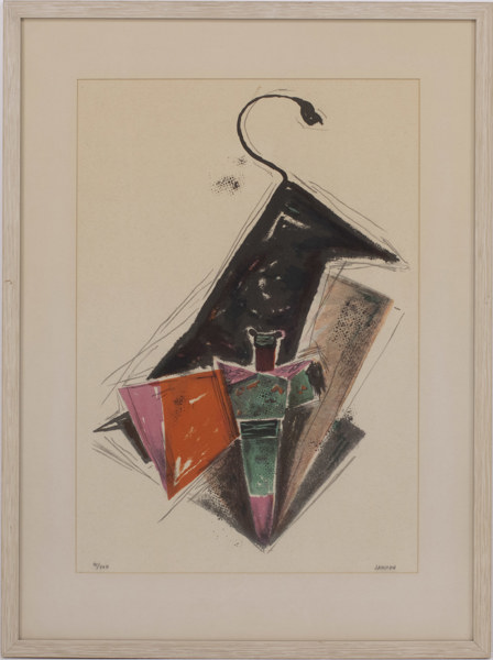 Oidentifierad konstnär, litografi, 91/430, signerad, 57x77 cm