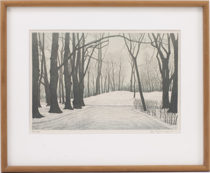 Reinhold Ljunggren, litografi, signerad, numrerad 400/460, 46 x 38 cm