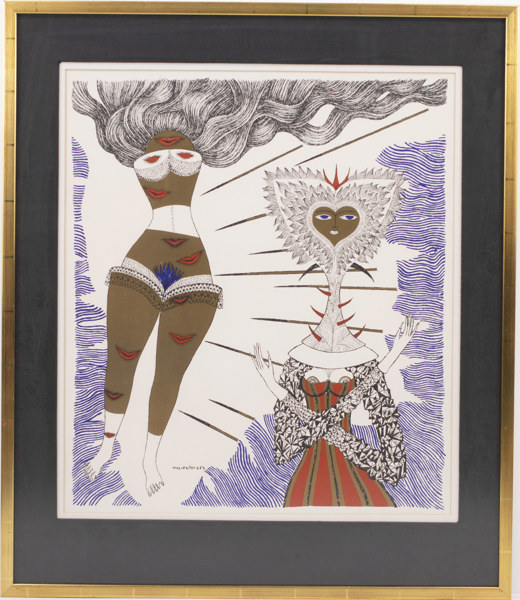 Max Walter Svanberg, tryck, 73x83 cm