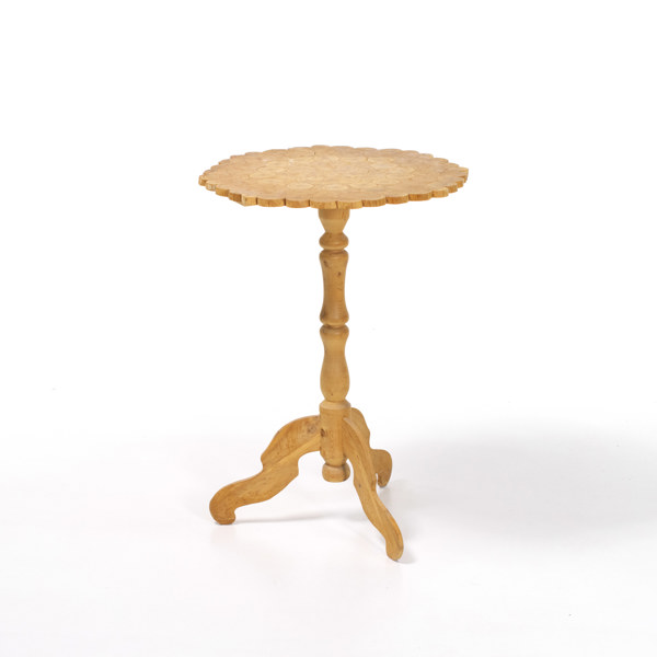 Pelarbord, trä, signerat, höjd 70 cm