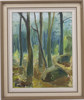 Einar Emland. olja på duk, skogsmotiv, signerad, 51 x 61 cm