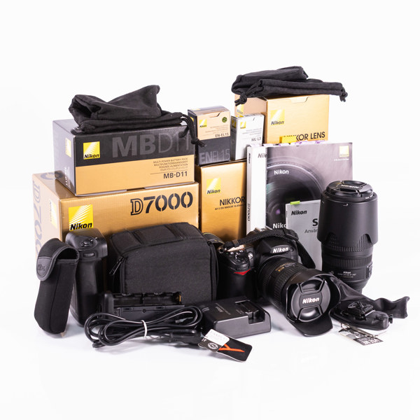 Digital systemkamera, Nikon, D7000, 16-85 mm, 70-300 mm, tillbehör