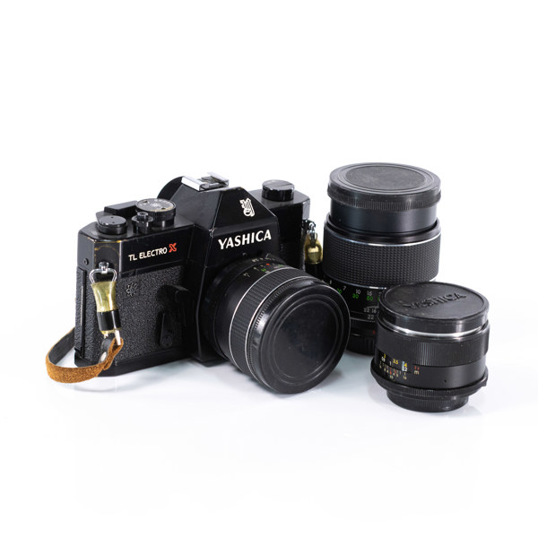 Systemkamera, Yashica, TL Electro X, 3 objektiv, 60/70-tal, Japan