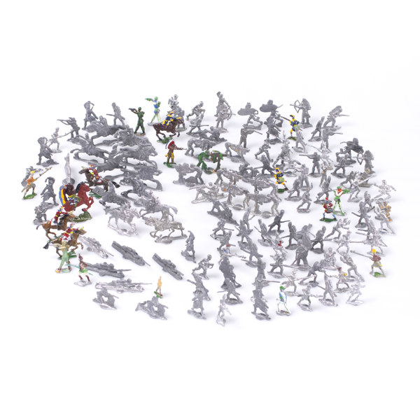 Tennsoldater, indianer, stort parti